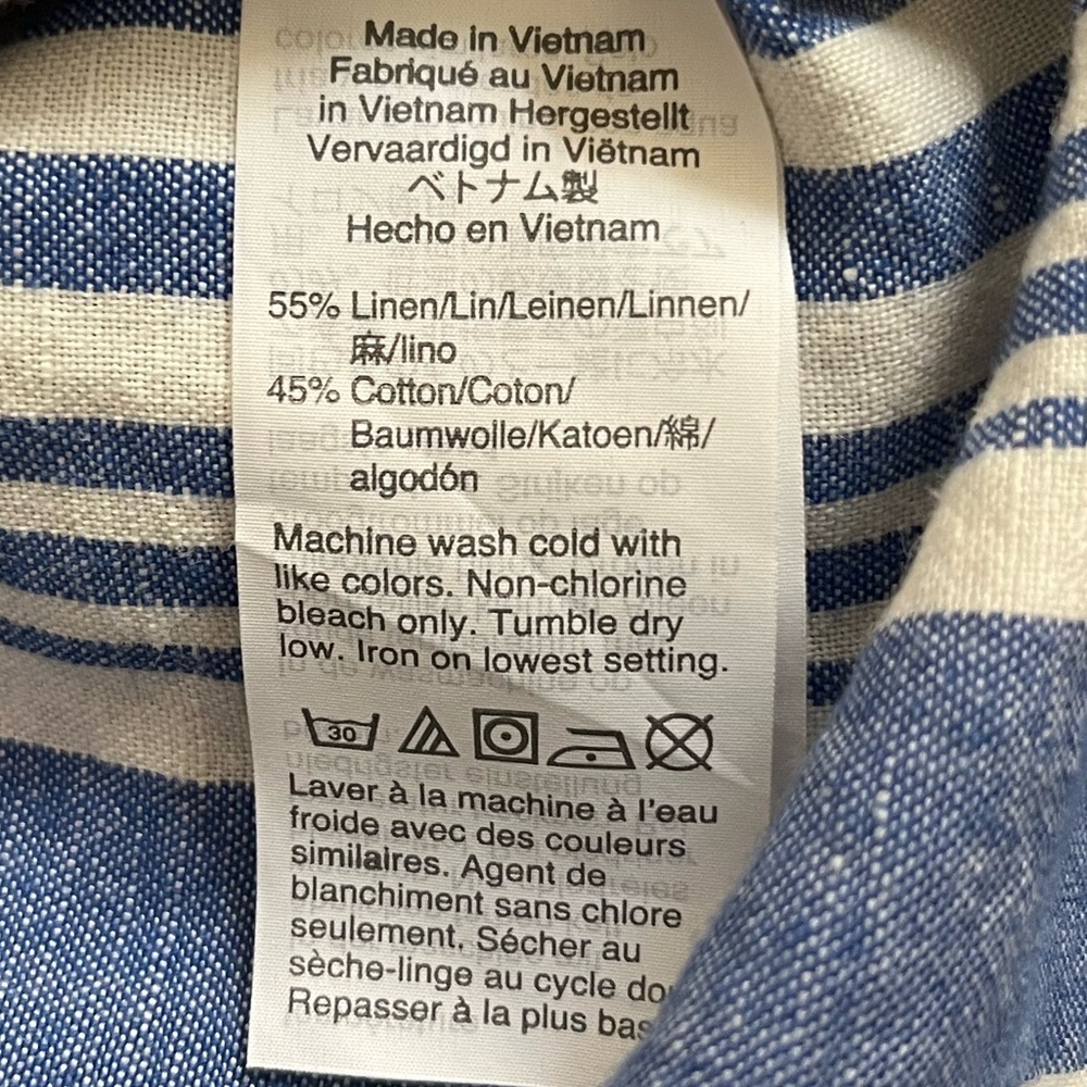 Madewell Women’s Courier Button-Back Shirt XS Hinsdale Stripe Blue White Top - Picture 13 of 13